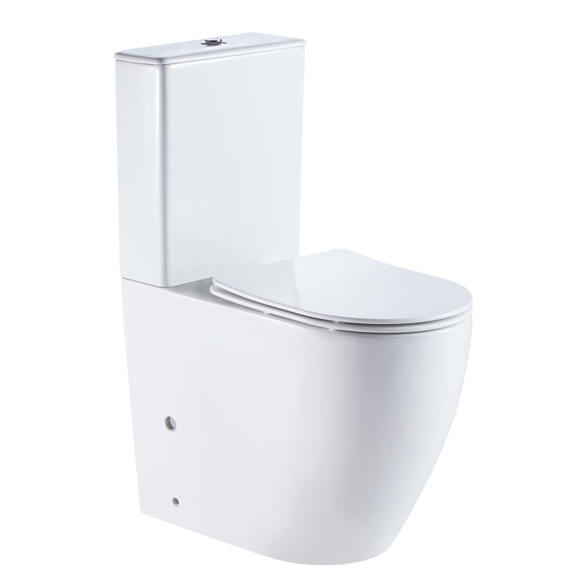 Унитаз-компакт напольный с бачком Azario MIRADA AZ-1289A белый с сиденьем микролифт безободковый каскадный смыв