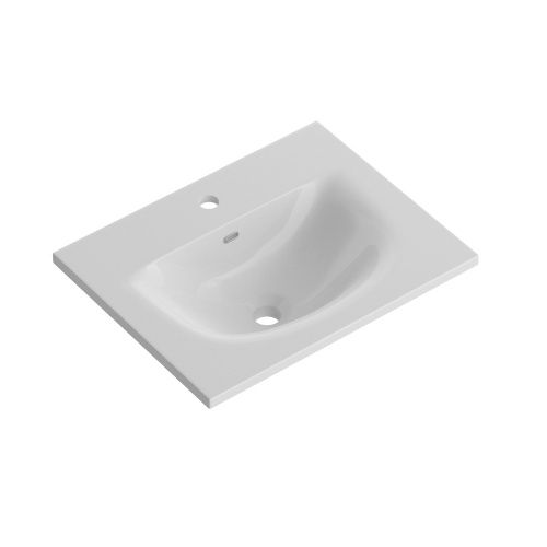 Раковина керамическая BelBagno BB-8099-3-50 50х40 накладная цвет белый 1 отверстие под смеситель