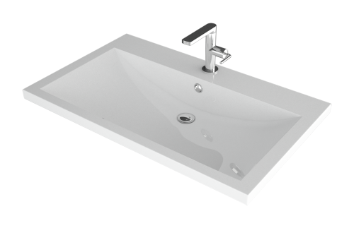 Раковина мебельная из искусственного камня Misty Алиса 75 4627173210317 70х50 накладная цвет белый