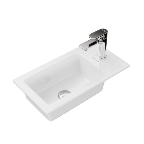 Раковина керамическая Kerama Marazzi LATO LA.wb.50 50х30 встраиваемая цвет белый 1 отверстие под смеситель