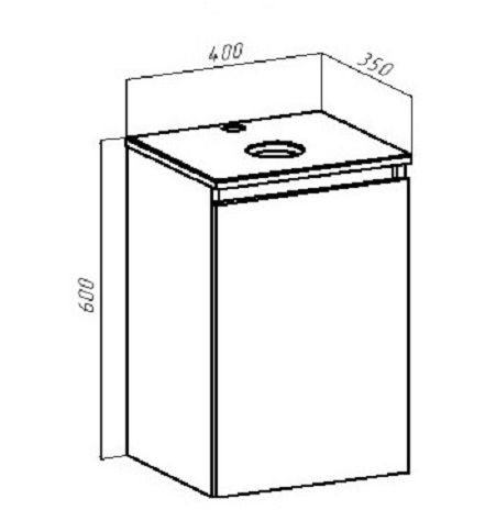 Тумба под раковину Runo БАРИ 00-00001372 40х40 подвесная цвет коричневый - фото 5
