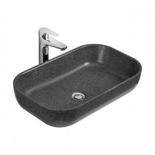 Раковина из искусственного камня Aquaton Лола 1A73313KLK210 60х40 накладная цвет серый