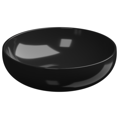 Раковина керамическая GSG Ceramic Design Easy EALAVRO45002 50х50 накладная цвет черный без отверстий под смеситель