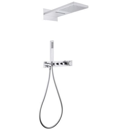 Душевая система Abber AF8752 встраиваемая в стену цвет хром с термостатом