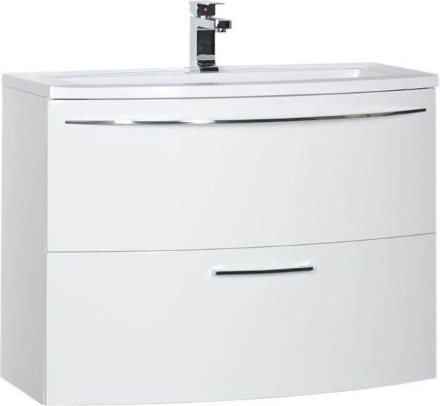 Тумба с раковиной De Aqua Лонг 00167099 90х40 подвесная цвет белый