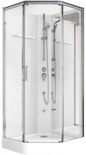 Душевая кабина Aquanet Passion 2.0 00263870 90х90 пятиугольная без крыши ориентация универсальная