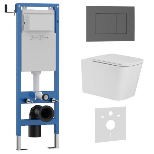 Комплект унитаз с инталляцией и клавишей смыва Iberica Blanca TOLEDO ALTO IB.001M.TLA.231.856