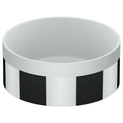 Раковина керамическая Remer RB902CR 40 см накладная цвет хром без отверстий под смеситель