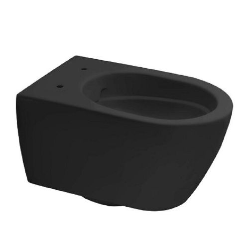 Чаша унитаза подвесная Scarabeo Moon 5520/CL 49 BK цвет черный без сиденья безободковая смыв торнадо
