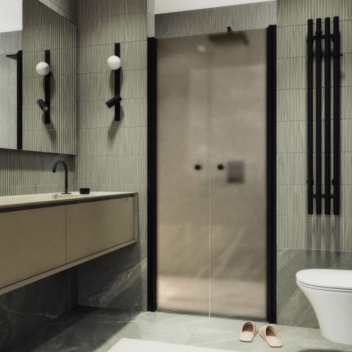 Душевая дверь Maybah Glass MGD-442-6 100х200 стекло тонированное профиль черный