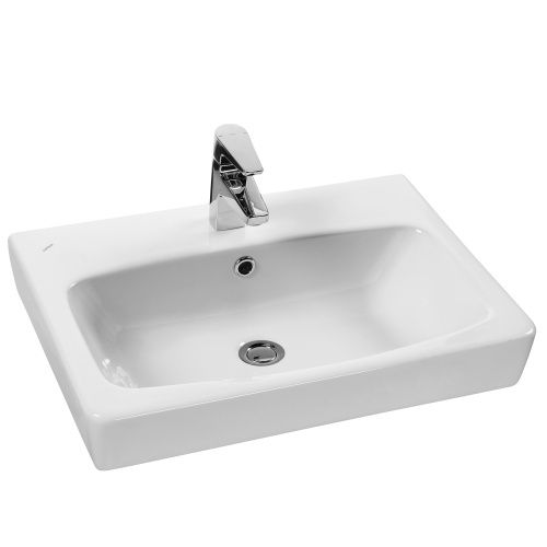 Раковина из сантехнического фарфора Santek Нео WH302185 55х45 накладная цвет белый