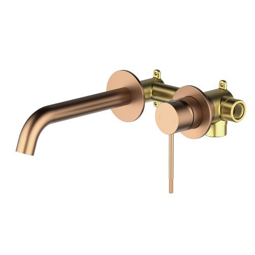 Смеситель для раковины Timo Saona 2372/19SM встраиваемый в стену розовое золото