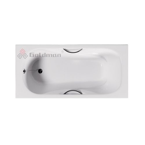 Ванна чугунная Goldman Donni Donni 170*75*41 170х75 пристенная прямоугольная с ножками
