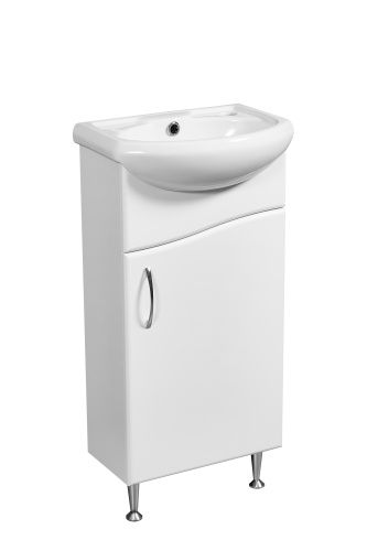 Тумба под раковину Stella Polar Волна SP-00000230 40х20 напольная цвет белый