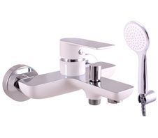 Смеситель для ванны и душа RavSlezak VLTAVA VT454.5/1CB настенный белый