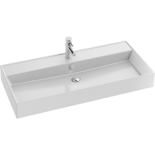 Раковина из сантехнического фарфора Jacob Delafon Vivienne EXBJ112-00 100х50 подвесная цвет белый 1 отверстие под смеситель