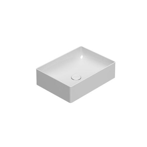 Раковина керамическая Globo T-EDGE B6R54BI 50х40 накладная цвет белый без отверстий под смеситель