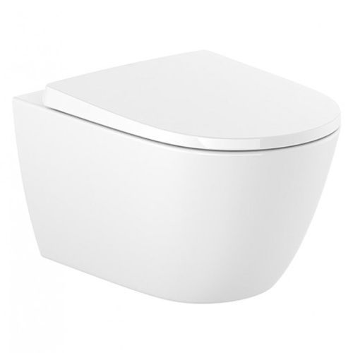 Чаша унитаза подвесная Roca Ona A346687000 цвет белый без сиденья безободковая душевой смыв