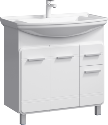 Тумба под раковину Aqwella Y KOR0108 80х40 подвесная цвет белый