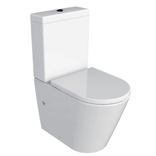 Унитаз-компакт напольный с бачком Azario Luana AZ-8593 белый с сиденьем микролифт безободковый каскадный смыв