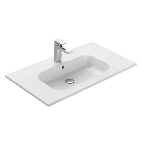 Раковина из сантехнического фарфора Aquaton VICTORIA NORD 732799C000 80х50 накладная цвет белый 1 отверстие под смеситель