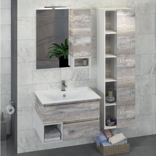 Зеркало-шкаф Comforty Турин 00004144198CF 80х80 подвесной цвет бежевый