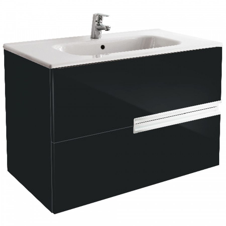 Тумба под раковину Roca Victoria Nord Black Edition ZRU9000097 80х50 подвесная цвет черный