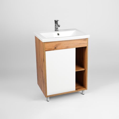 Тумба под раковину Viant Бостон VBOS60CO-T1ST 60х40 напольная цвет белый