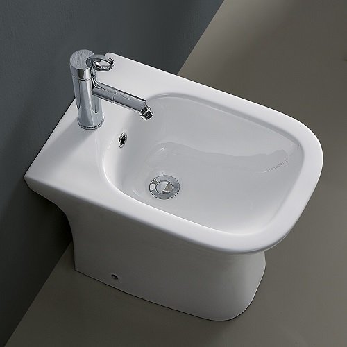 Биде напольное CeramaLux 1215C цвет белый - фото 2