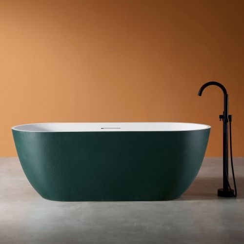 Ванна из искусственного камня Abber Frankfurt AM9941MBG 170х75 отдельностоящая овальная с каркасом