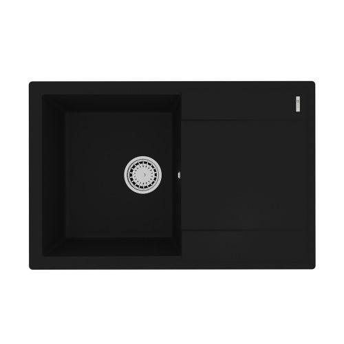 Кухонная мойка LeMark Imandra 760 9910025 75х50 цвет черный поверхность матовая