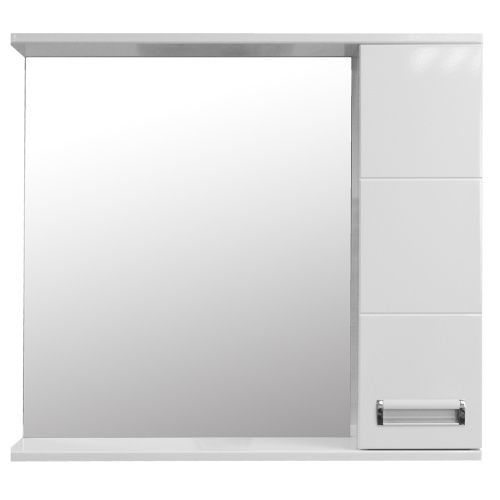Зеркало-шкаф Loranto Дина CS00049720 80х70 подвесной цвет белый