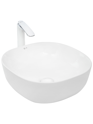 Раковина из сантехнического фаянса WeltWasser WW SK 10000003848 40х40 подвесная цвет белый без отверстий под смеситель