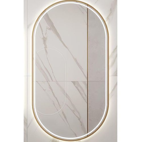 Зеркало с подсветкой и антизапотевателем Boheme 568-G 60х110 подвесное