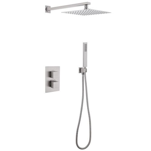 Душевая система Abber AF8251SP встраиваемая в стену цвет серый с термостатом