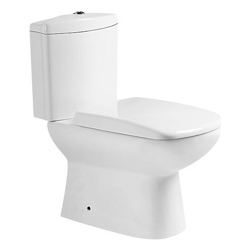 Унитаз-компакт напольный с бачком Azario ELANA AZ-234 белый с сиденьем микролифт безободковый каскадный смыв