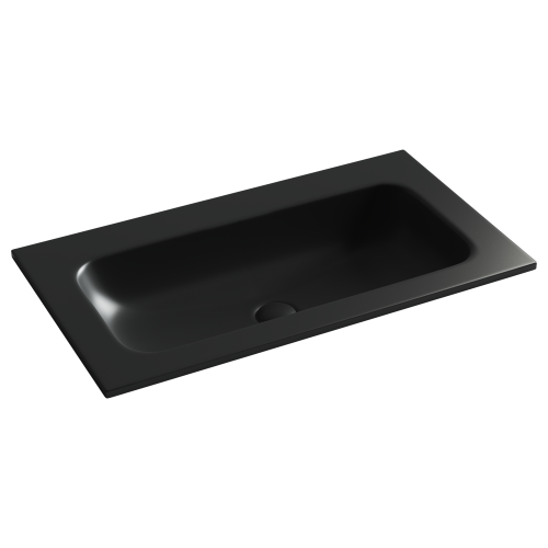 Раковина из сантехнического фарфора Ceramica Nova GRACE CN7012MBwx 80х50 накладная цвет черный без отверстий под смеситель