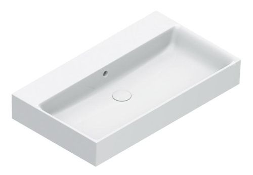 Раковина из сантехнического фарфора Catalano Premium 0220800001 80х50 накладная цвет белый без отверстий под смеситель