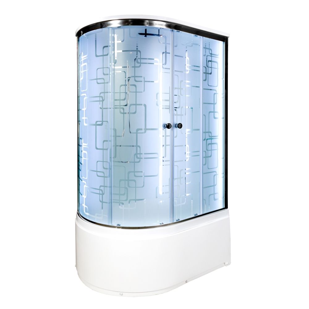 Душевая кабина AvaCan EM4512RLED 120х80 асимметричная с крышей ориентация правая