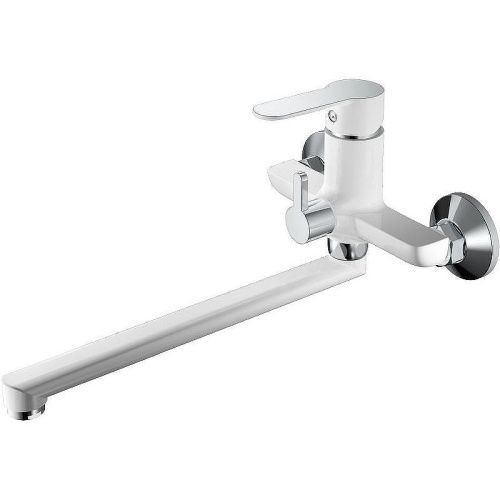 Смеситель для ванны и душа Haiba HB557-8 HB22557-8 настенный белый/хром