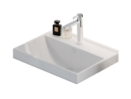 Раковина керамическая Sanita Luxe Fest WB.FN/Fest/60-C/WHT.G/S1 60 см накладная цвет белый 1 отверстие под смеситель