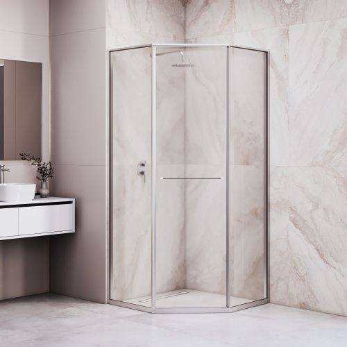 Душевой уголок RGW 33328299-11L 90х90 стекло прозрачное профиль хром без поддона