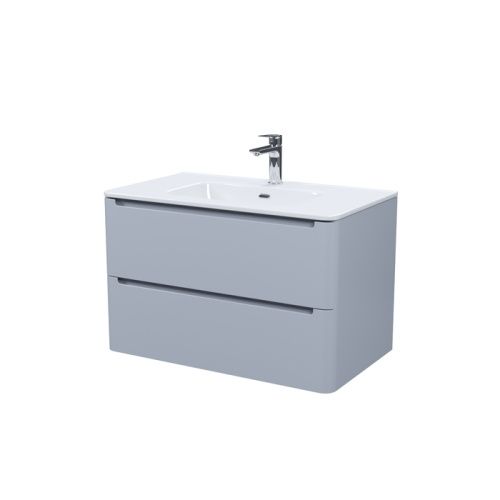 Тумба с раковиной Iddis Edifice EDI80L0i95K 80х50 подвесная цвет серый