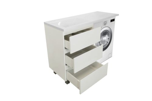 Тумба с раковиной Эстет Dallas Luxe 100 ФР-00002317 40х50 напольная цвет белый