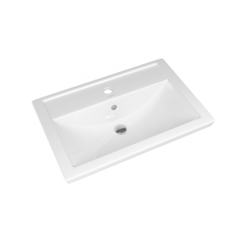 Раковина из сантехнического фаянса СанТа Фостер70 70х50 накладная цвет белый