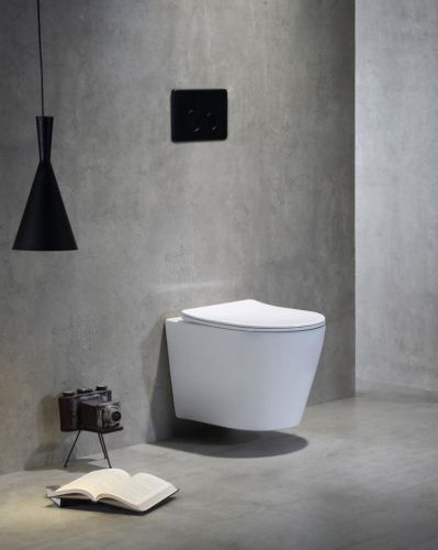 Унитаз подвесной CeramaLux TR5178 белый с сиденьем микролифт смыв торнадо