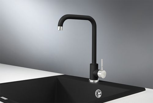 Смеситель для кухни Granula Standart ST-4033, ТУРМАЛИН на мойку черный