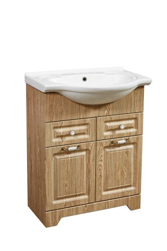 Тумба под раковину Stella Polar Кармела SP-00000178 60х30 напольная цвет коричневый