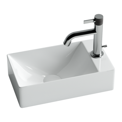 Раковина из сантехнического фарфора Ceramica Nova ELEMENT CN5007 40х20 подвесная цвет белый 1 отверстие под смеситель