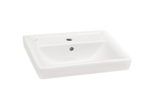 Раковина из сантехнического фаянса Aquaton Тигода 1WH302128 50 см накладная цвет белый 1 отверстие под смеситель